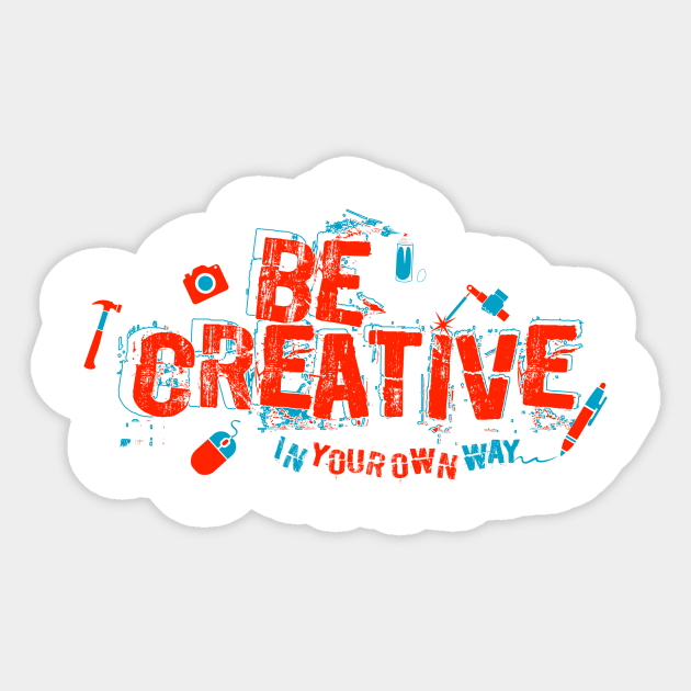 Be Creative Sticker by Mercado Graphic Design